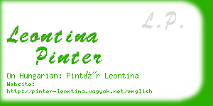 leontina pinter business card